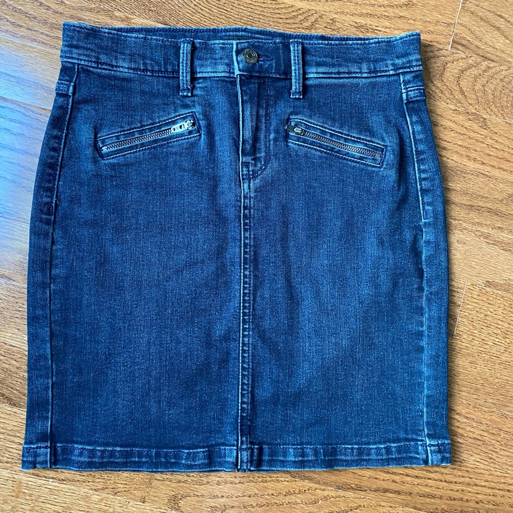 Banana Republic Black Jean Skirt